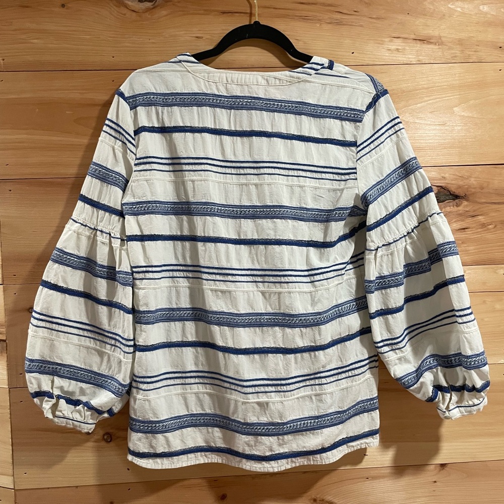J. MCLAUGHLIN Portofino Jacquard Athena Blouse Embroidered Size XS - Picture 5 of 8